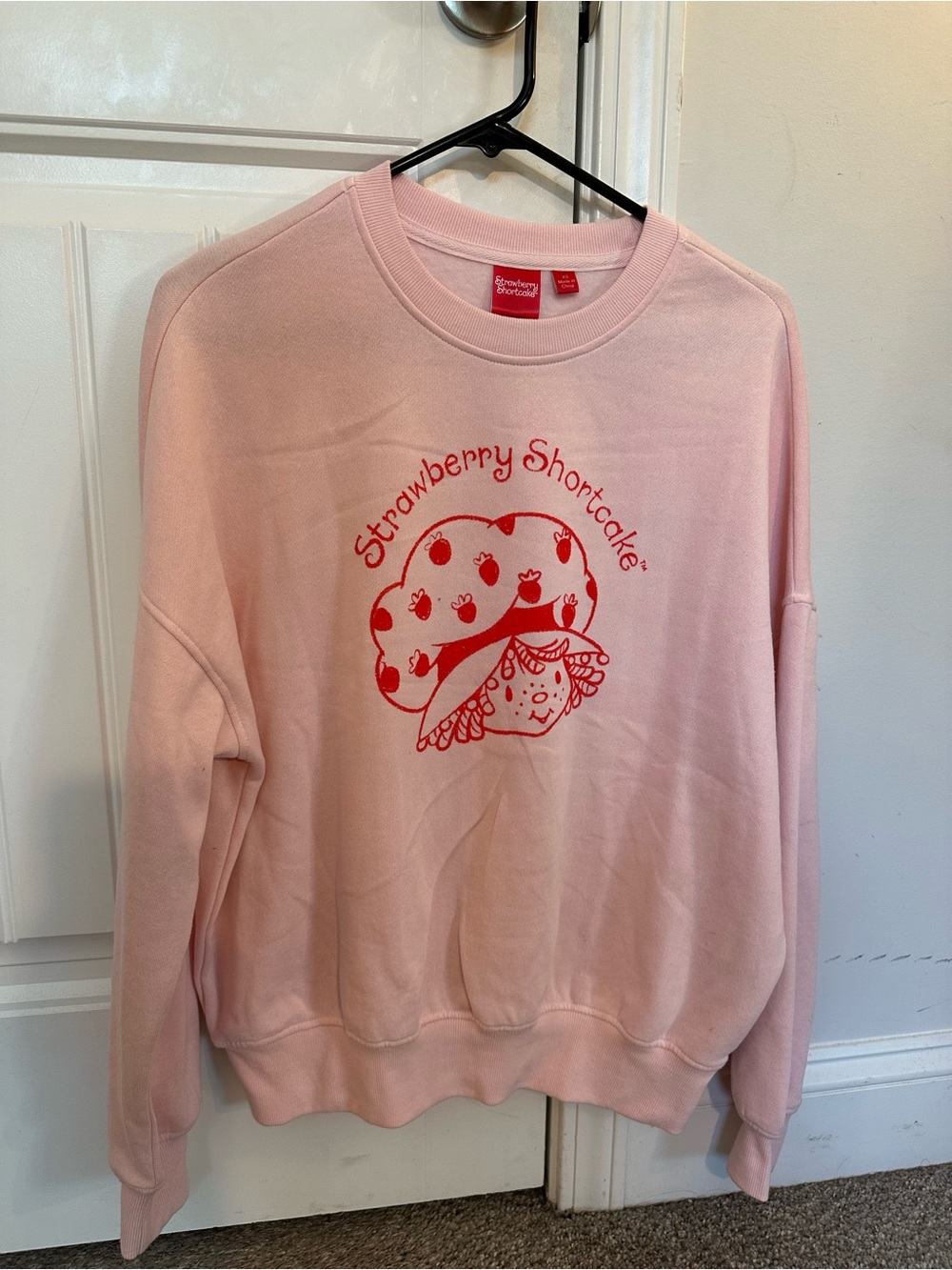 Strawberry Shortcake Pink Graphic Crewneck Sweatshirt
